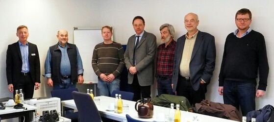 Daniel Stellmacher-Huck, Geschäftsführer des Jobcenter AW, mit Vorstandsmitglieder der SPD Bad Bodendorf und Sinzig
